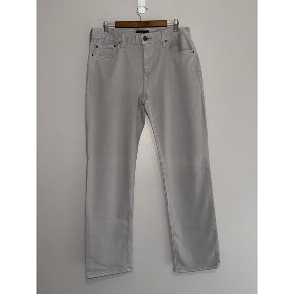 Five Four Gray Jeans Fenton Relaxed  Straight Mens 33x32 Casual Stretch Denim - Picture 4 of 16
